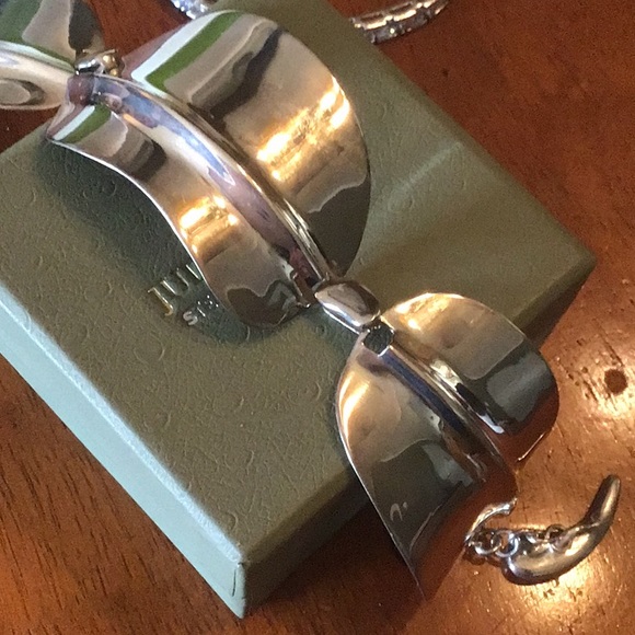 BEAUTIFUL BOLD STERLING SILVER BRACELET - Picture 4 of 6